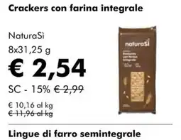 NaturaSì Crackers con farina integrale NaturaSi offerta