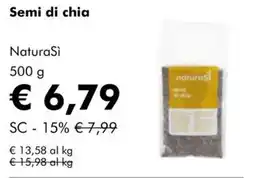 NaturaSì Semi di chia NaturaSi offerta