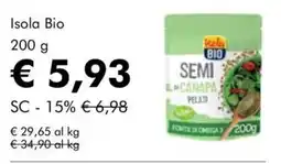 NaturaSì Isola Bio Semi di Canapa Pelati offerta