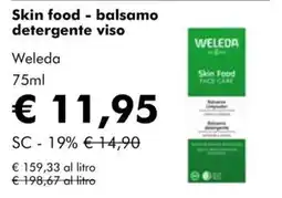 NaturaSì Skin food - balsamo detergente viso Weleda offerta