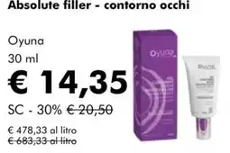NaturaSì Absolute filler - contorno occhi Oyuna offerta