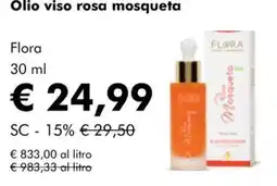 NaturaSì Olio viso rosa mosqueta Flora offerta