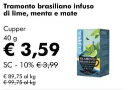 NaturaSì Tramonto brasiliano infuso di lime, menta e mate offerta