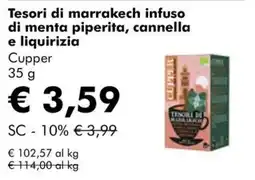 NaturaSì Tesori di marrakech infuso di menta piperita, cannella e liquirizia Cupper offerta