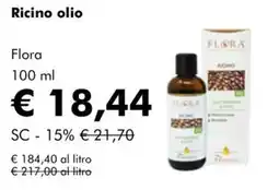 NaturaSì Ricino olio Flora offerta