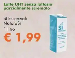 NaturaSì Latte UHT senza lattosio parzialmente scremato Si Essenziali NaturaSi offerta