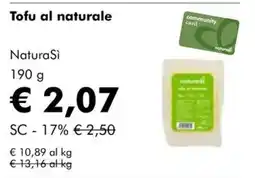 NaturaSì Tofu al naturale NaturaSi offerta