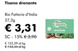 NaturaSì Tisana drenante Bio Fattorie d'Italia offerta
