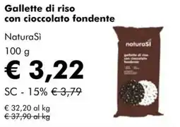 NaturaSì Gallette di riso con cioccolato fondente NaturaSi offerta