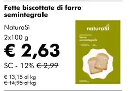 NaturaSì Fette biscottate di farro semintegrale NaturaSi offerta