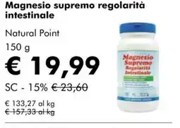 NaturaSì Magnesio supremo regolarità intestinale Natural Point offerta