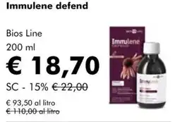 NaturaSì Immulene defend Bios Line offerta