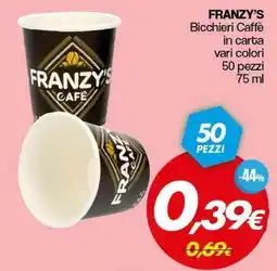 Franzy's Bicchieri Caffè Franzy's offerta
