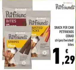 Conad Petfriends snack per cani offerta