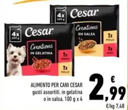 Conad Alimento per cani Cesar Creations offerta