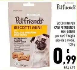 Conad Biscottini per cani Petfriends offerta