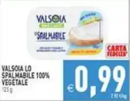 Supermercati Agorà Valsòia lo spalmabile 100% vegetale offerta
