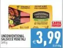 Supermercati Agorà Unconventional Salsicce Vegetali offerta