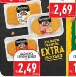 Supermercati Agorà Aia chicken crunchy burger offerta