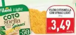 Supermercati Agorà Fileni Light Coto snella Spinaci offerta