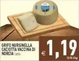 Supermercati Agorà Grifo Nursinella Caciotta Vaccina di Norcia offerta