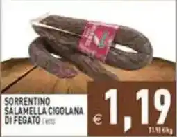 Supermercati Agorà Sorrentino salamella cigolana di fegato offerta