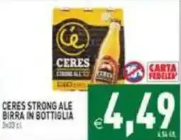 Supermercati Agorà Ceres strong ale birra in bottiglia offerta