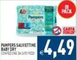 Supermercati Agorà Pampers salviettine baby dry offerta
