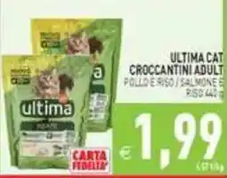 Supermercati Agorà Ultima Cat Croccantini Adult Pollo e Riso / Salmone e Riso offerta