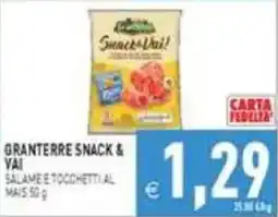 Supermercati Agorà Granterre Snack & Vai Salame e Tocchetti al Mais offerta