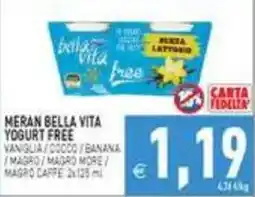 Supermercati Agorà Meran Bella Vita Yogurt Free offerta