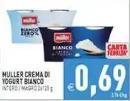 Supermercati Agorà Muller crema di yogurt bianco offerta