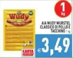 Supermercati Agorà Aia Wudy Wurstel classico di pollo e tacchino offerta