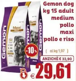 Elite Pet Gemon dog adult medium pollo maxi pollo e riso offerta