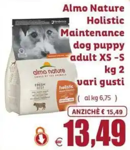 Elite Pet Almo Nature Holistic Maintenance dog puppy adult XS -S offerta