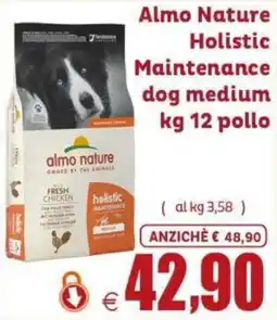 Elite Pet Almo Nature Holistic Maintenance dog medium pollo offerta