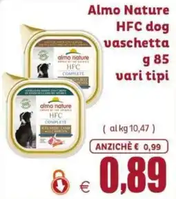 Elite Pet Almo Nature HFC dog vaschetta offerta