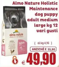 Elite Pet Almo Nature Holistic Maintenance dog puppy adult medium large offerta