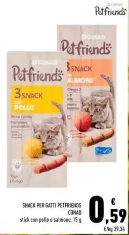 Conad Snack per gatti Petfriends offerta