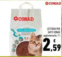 Conad Lettiera per gatti Conad offerta