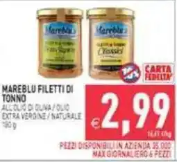 Supermercati Agorà Mareblu filetti di tonno offerta