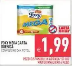 Supermercati Agorà Foxy mega carta igienica offerta