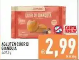 Supermercati Agorà Aglutten cuor di gianduia offerta