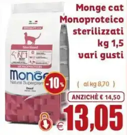Elite Pet Monge cat Monoproteico sterilizzati offerta
