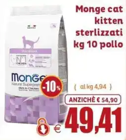 Elite Pet Monge cat kitten sterilizzati offerta