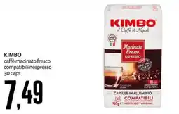PRO7 Supermercati Kimbo caffè macinato fresco compatibili nespresso offerta