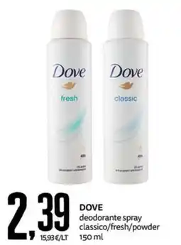 PRO7 Supermercati Dove deodorante spray offerta
