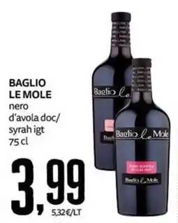PRO7 Supermercati Baglio le Mole nero d'avola doc/syrah igt offerta