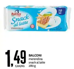 PRO7 Supermercati Balconi merendina snack al latte offerta