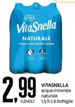 PRO7 Supermercati VitaSnella acqua minerale naturale offerta
